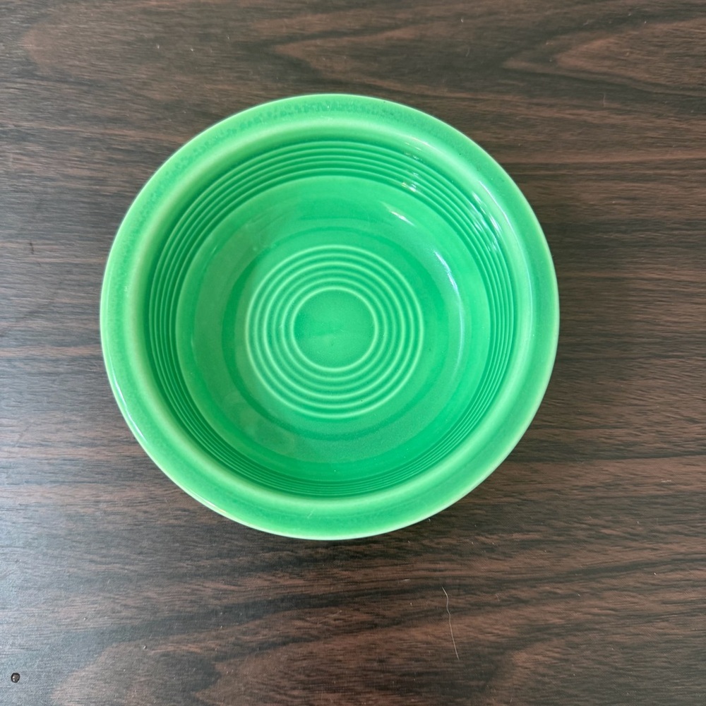 Vintage Fiesta Original Green 4.75” Berry Bowl HLC Fiestaware 1938-1951